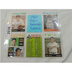 LOT 5 1964 TOPPS BASEBALL CARDS