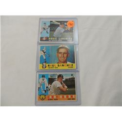 LOT 3 1960 BASEBALL CARDS:LANDRITH, SANCHEZ, OSBOE