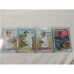 LOT 4 1967 BASEBALL CARDS: CATCHER, BROWN, MILLER