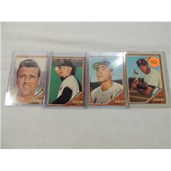 LOT 4 1962 BASEBALL CARDS: HINTON, BAUTA, HALLER,