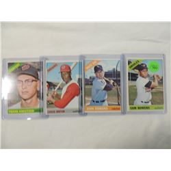 LOT 4 1966 BASEBALL CARDS: BOWENS, ROMANO, HINTON,