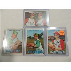 LOT 4 1967 BASEBALL CARDS: BELL, LACHEMANN, REPOZ