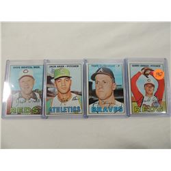 LOT 4 1967 BASEBALL CARDS: ARRIGO, CLONINGER, AKER