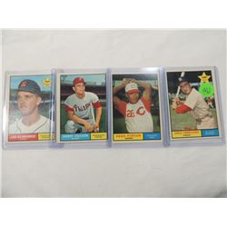 LOT 4 1961 BASEBALL CARDS: KLIMCHOCK, CANNIZZARO,