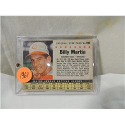 1961 BILLY MARTIN #190 BASEBALL CARD