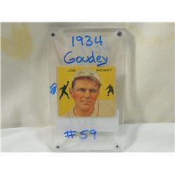 1934 GOUDEY JOE MOWRY BASEBALL CARD