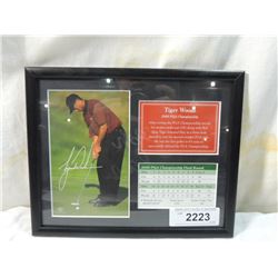 TIGER WOODS 2000 PGA CHAMPIONSHIP FRAMED PLAQUE