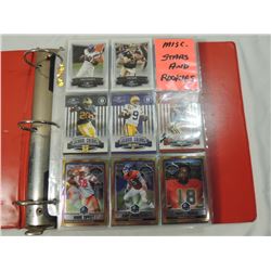 MISC FOOTBALL CARDS STARS & ROOKIES BINDER