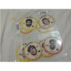 LOT 8 1976 CRANE FOOTBALL CARD DISKS