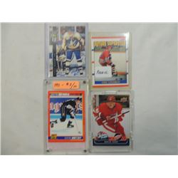 LOT 4 MISC HOCKEY PLAYER CARDS:LINDROS, GRETZKY, H