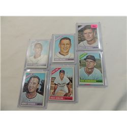 LOT 6 MISC 1966 BASEBALL CARDS ODELL, MALZONE, CAR