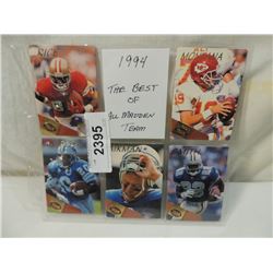 LOT 5 1994 BEST OF ALL MADDEN TEAM FOOTBALL CARDS