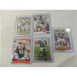 LOT 5 MISC FOOTBALL CARDS: MOSS, FLUTIE, BROWN, NE