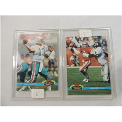 LOT 2 TOPPS JOE MONTANA & DAN MARINO FOOTBALL CARD