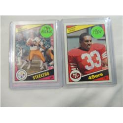 LOT 2 1984 TOPPS ROGER GRAIG & TERRY BRADSHAW ROOK