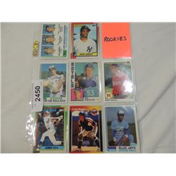 LOT 8 MISC ROOKIE BASEBALL CARDS