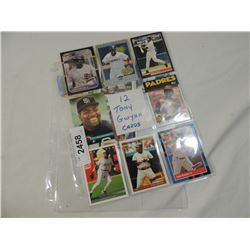 LOT 12 MISC TONY GWYNN BASEBALL CARDS