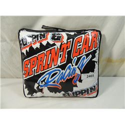 SPRINT CAR RACING VINYL PILLOW CUSHION