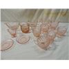 Image 1 : LOT 14 ASSORTED PINK DEPRESSION GLASSWARE