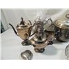 Image 2 : LOT 6 SILVER PLATED TEA POTS, ICE BUCKET, CREAMER