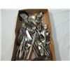 Image 1 : BOX LOT MISC SILVER PLATED FLATWARE