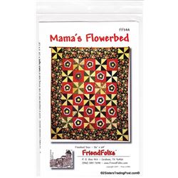 Mama's Flowerbed' Quilt Pattern 56" x 64"