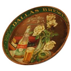 Dallas Brewery White Rose Beer Serving Tray