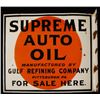 Image 1 : Gulf Supreme Auto Oil Porcelain Flange Sign