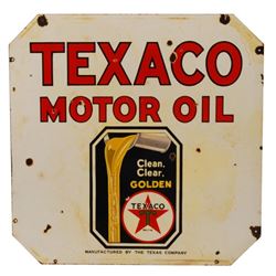 Texaco Porcelain Double Sided Pour Sign