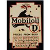 Image 2 : Mobiloil D Porcelain Motorcycle Sign