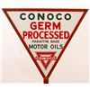 Image 2 : Conoco Motor Oil Porcelain Triangle Lollipop Sign