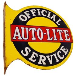 Auto Lite Service Porcelain Flange Sign