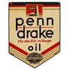 Image 1 : Penn Drake Oil Porcelain Double Sided Sign