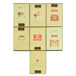 Anheuser Busch Framed Sample Labels