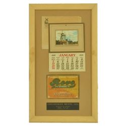 Anheuser-Busch 1919 "Bevo" Calendar & Label