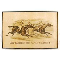 Saratoga Thoroughbred Horse Racing Poster