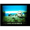 Image 2 : Lone Star Beer Chuck Wagon Sign in Ranch Oak Frame