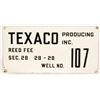 Image 1 : 2 Texaco Production Porcelain Leases Signs