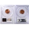 Image 2 : ( 2 ) 1955 LINCOLN CENTS, PCGS MS-66 RED