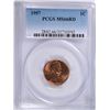 Image 1 : 1957 LINCOLN CENT, PCGS MS-66 RED