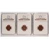 Image 1 : LINCOLN CENTS 1961, 64, NGC MS-66 RD & 67 SMS NGC MS-67 RB