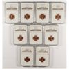 Image 1 : LOT OF ( 9 ) 1967 SMS LINCOLN CENTS, NGC MS-66 RED