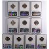 Image 2 : LOT OF ( 10 ) 1966 SMS JEFFERSON NICKELS, NGC MS-67