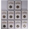 Image 1 : LOT OF ( 10 ) 1967 SMS JEFFERSON NICKELS, NGC MS-67