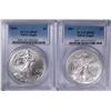 Image 1 : 2006 & 2007 AMERICAN SILVER EAGLES, PCGS MS-69