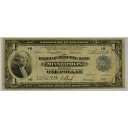 1918 $1 NATIONAL NOTE (MINNEAPOLIS, MN) (tear)