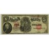 Image 1 : 1907 $5 US NOTE (WOOD CHOPPER) (folds)