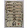 Image 1 : (7) $5 US RED SEAL NOTES