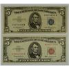 Image 1 : (2) $5 BLUE SEAL & RED SEAL NOTES