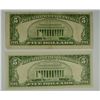 Image 2 : (2) $5 BLUE SEAL & RED SEAL NOTES
